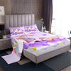 Loussiesd Set di lenzuola, motivo unicorno e cuore, viola, per bambini, ragazzi, adolescenti, arcobaleno, magico, animale, fantasia, unicorno, 3 pezzi, per letto singolo