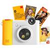 KODAK Smile+ Fotocamera istantanea digitale 2-in-1 e stampante fotografica Bluetooth - 10MP, obiettivo rotante, foto adesive Zink 2x3", stampa da app divertente su dispositivi smart - Bianco