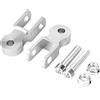 Miyinla 2pcs Universale Moto Ammortizzatore Posteriore Riser Altezza Estensione 5 cm Telaio Argento per Modifica del Motociclo(Con vite)