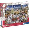 Clementoni-Puzzle 1000 Pieces-The Christmas Fair classic collection Natale Collezione Alta Qualità-La Fiera Pezzi Adulti 14-99 Anni Regalo Uomo/Donna, Made In Italy 81505, Multicolore, 69 x 50
