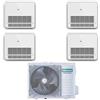 Hisense - Condizionatore con inverter quadri split Console Hisense AKT 9000+9000+9000+12000 Btu R32 in A++ 5AMW105U4RQC