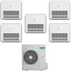 Hisense - Condizionatore con inverter penta split Console Hisense AKT 9000+9000+9000+9000+9000 Btu R32 in A++ 5AMW105U4RQC