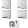 Lg - Climatizzatore a console LG quadri split da 9000+9000+9000+12000 btu UQ09F+UQ12F Wifi inverter R32 A++ MU4R25