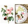 FLONZGIFT Redoute - Carte da gioco con rose e fiori (mazzo da poker, 54 carte tutte diverse), vintage, fiori di campo, con incisione