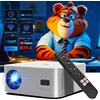 Magcubic 【Auto Keystone/Focus】Proiettore 1080P Nativo Full HD, Magcubic Proiettore 5G+2.4G Dual Wifi BT 5.2, Auto Keystone 550ANSI Smart Home Theater Videoproiettore Netflix Ufficiale per Telefono/Laptop