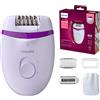 Philips Epilazione Philips BRE275/00 Satinelle Essential Epilatore Elettrico Compatto, 4 Accessori