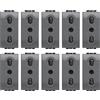 BTicino ASTL4180 Kit 10 Pezzi, Presa Bipasso Interasse 2P+T, 10/16 Ampere, Alveoli Protetti, Serie Living Light, 1 Modulo, Colore Nero