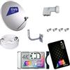 Digiquest KIT CAM HD 4K ULTRA + PARABOLA 80CM +LNB +20MT+ CAVO SUPPORTO + 4 CONNETTORI