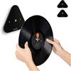 Likesing Supporto da parete per dischi in vinile, 2 pezzi, supporto da parete in vinile, per pannelli e foto, 11,3 x 11,3 x 0,5 cm, colore nero