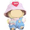 SSKHE 3 set di abiti per bambole Labubu da 17 cm, inclusi cappello + maglione + pantaloni (accessorio), accessori per vestiti in peluche carini, senza bambole, inclusi (Jean)