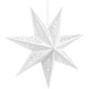 Garneck - Paralume decorativo a forma di stella di carta, 45 cm, decorazione decorativa da appendere per feste di Natale, decorazione domestica (bianco)