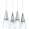 Ideal Lux Cono SP4 Lampada a Sospensione, Metallo, Cromo