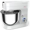 Melchioni Family | MAGDA, Impastatrice planetaria, Ciotola in acciaio capacità 9 litri/3kg, 9 Velocità+Pulse, Coperchio trasparente, Gancio per impastare, Mescolatore, Frusta, Indicatore LED, 1800W