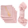 Fililogor Tovaglioli di lino 6pack, 100% Cotone Tovaglioli con Frangia, Tovaglioli da Tavola Cotone 42 x 42 cm per Decorazione da Tavolo, Matrimonio, Cena, Caffè, Ristorante