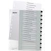 Leitz Rubrica con Tasti 1-20, Stampabile Al Pc, Formato A4, Formato Extra Largo, Polipropilene Robusto, Bianco/Nero, Gamma Wow, 12170000