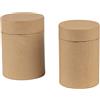 Décopatch BTS089C - Un lot de 2 boîtes à thé avce couvercle fermable - Boite de thé à décorer - Dimensions : 10x10x13cm