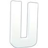 Décopatch AC720Cpack - Un Lot de 3 supports en papier blanc mâché 3x13x20,5 cm, Lettre U