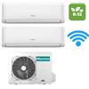 Hisense Climatizzatore Condizionatore Nuova Serie HI COMFORT 18+18 CF dual split esterna 5AMW105U4RQC Gas R32, WiFi integrato, 18000+18000 Classe A++ Inverter Pompa di calore NEW!!!!