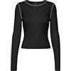 VERO MODA Vmkara-Pullover Ga Boo Maglione Lavorato a Maglia, Nero, S Donna