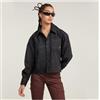 G-Star per donna. [D25516-D540-G865] Camicia nera corta, Nero, Casual, Cotone, Denim, Manica lunga