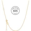 ChicSilver Collana Argento 925 Donna in Oro Bianco, 1.1mm Collana Catena Donna Oro Lunga 40cm, Catenina Sottilissima Ragazza,Idee Regalo per Compleanno Anniversario