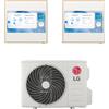 LG Condizionatore Climatizzatore LG Dual Split Inverter R-32 Artcool Gallery LCD 9000+12000 Btu con MU2R15 Wi-Fi Integrato
