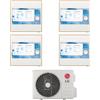 LG Condizionatore Climatizzatore LG Quadri Split Inverter R-32 Artcool Gallery LCD 9000+9000+9000+9000 Btu con MU4R25 Wi-Fi Integrato