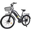 Orlms City 26 Bicicletta elettrica, motore da 500 W, batteria da 48 V 15 Ah, pneumatici da 26*1,75 pollici - Grigio