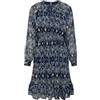 ONLY Onlviva Life L/S Layer Dress PTM Abito Estivo, Forever Blue/AOP: Ethnic Rebel, M Donna