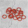 SIXRUN Anelli Smorzatori per Tubi in Silicone per 12AX7 EL84 ECC88, Resistenza Alta Temperatura 240°C, 20 Pezzi, Arancione, Diametro 24mm