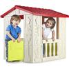 Feber Casetta da Gioco Happy House Feber per Bambini Con Porta e Balconi Da Giardino