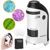 Gotrays Mini microscopio per bambini, microscopio tascabile 60X-135X con 5 vetrini