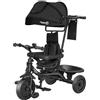 Globo Triciclo Bambini Evolutivo Sedile Girevole Nero - Vitamina G Evolution Globo
