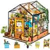 Rolife Kit per casa delle bambole in miniatura fai da te scala 1:24 con serra in legno