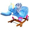 ELEFANTINO PELUCHE CON RUOTE E DONDOLO CELESTE AZZURRO BIMBO BAMBINO GIOCO