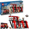 Lego City - Caserma dei pompieri e autopompa - Lego 60414 6 Minifigure, Cane e A