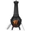 VEVOR Chiminea ad Alta Tolleranza 457 mm Braciere a Legna da Esterno, Camino Sferico per Barbecue e Riscaldamento, con Griglia a Maglie, Coperchio Antiruggine per Camino, per Patio, Giardino, Cortile