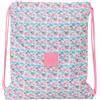 safta MOOS FLORES - Zaino a sacco piatto, grande, ideale per bambini di diverse età, tessuto riciclabile, comodo e versatile, qualità e resistenza, 35 x 40 cm, colore multicolore, multicolore, Estándar,