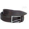 B519 Cintura pelle uomo donna stampa treccia lavorazione artigianale regolabile mm 35