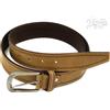B519 Cintura pelle uomo donna + fibbia ricambio doppia cucitura artigianale italiana