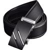 Gotrays Cintura da uomo con fibbia automatica in metallo da 3,5 cm, cinturino da uomo