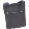 B519 Borsa vera pelle a tracolla regolabile borsello tasche esterne artigianale italy