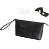 B519 Pochette donna borsetto uomo in vera pelle naturale 100% italiana con cerniera
