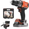 Black & Decker Trapano Avvitatore a Batteria da 18 V Coppia Massima di 45 Nm Batteria da 2,0 Ah Caricatore da 1 A e Valigetta - POWERCONNECT