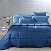 Caleffi 45173 Cotone Bicolor Trapunta per Singolo Letto, Blu (9124)