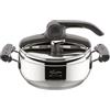 Lagostina Preziosa Lagoeasy'Up Pentola a Pressione, 3.5 L, Acciaio 18/10, Metallico