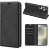 Fertuo Cover per Samsung Galaxy S24 FE, Custodia a Libro in Pelle Flip Case Portafoglio con Porta Carte, Chiusura Magnetica [Interna in Silicone Morbido] Cover per Samsung Galaxy S24 FE, Nero