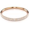 Swarovski Bracciale rigido Meteora, Pavé a neve, Bianco, Placcato color oro rosa
