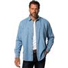 JP 1880 Camicia in Denim, MF, Kent, 1/1, Azzurro, 8XL Uomo