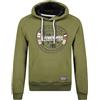 Geographical Norway Gregoire Men - Felpa Uomo con Cappuccio Tasche Zip - Felpe Pullover Hoody Neve A Maniche Lunghe - Abito Ideale Primavera Estate Autunno Inverno (Cachi XL)
